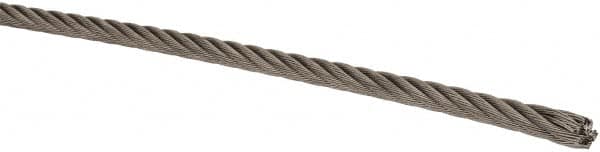 Lift-All - 3/16" Diam, Stainless Steel Wire Rope - 2,900 Lb Breaking Strength, Material Grade 316, 7 x 19 Strand Core - Makers Industrial Supply