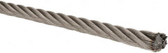 Lift-All - 3/8 Inch Diameter Stainless Steel Wire Rope - 11,000 Lbs. Breaking Strength, Material Grade 316, 7 x 19 Strand Core - Makers Industrial Supply