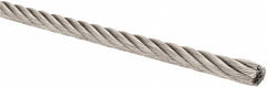 Lift-All - 5/32" Diam, Stainless Steel Wire Rope - 2,400 Lb Breaking Strength, Material Grade 304, 7 x 19 Strand Core - Makers Industrial Supply