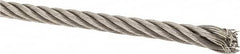 Lift-All - 3/16" Diam, Stainless Steel Wire Rope - 3,700 Lb Breaking Strength, Material Grade 304, 7 x 19 Strand Core - Makers Industrial Supply