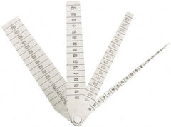 SPI - 1/16 to 1-1/16 Inch Measurement, 4 Leaf Taper Gage - 5-1/4 Inch Long x 1 Inch Wide, 1/64 Inch Graduation - Makers Industrial Supply