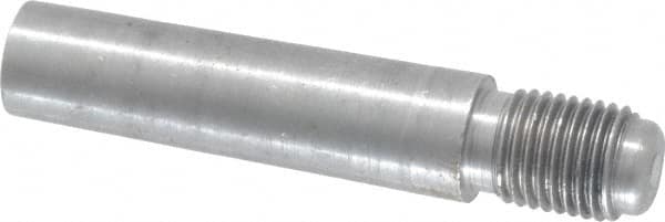 Value Collection - Size 7, 0.407" Large End Diam, Uncoated Steel 3/8-24 Threaded Taper Pin - Grade C-12L14, 1-1/2 Pin Length - Makers Industrial Supply