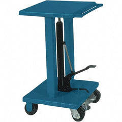 Wesco Industrial Products - 500 Lb Capacity Manual Hydraulic Post Lift Table - 30-1/2" to 47-1/2" Lift Height, 18" Platform Length x 18" Platform Width - Makers Industrial Supply