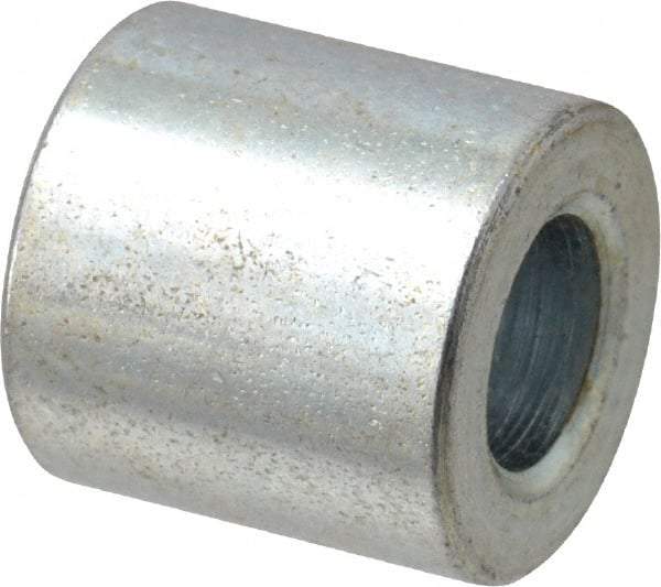 Electro Hardware - 0.257" ID x 1/2" OD, 1/4 Screw, Grade 2 Steel Female Unthreaded Circuit Board Spacer - Round Body, Zinc-Plated Finish, 1/2" OAL - Makers Industrial Supply