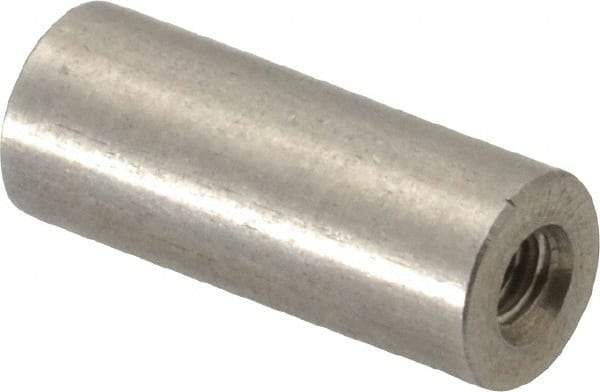 Electro Hardware - #4-40, 5/8" OAL, Stainless Steel Round Fully Threaded Female Circuit Board Standoffs - 1/2" Thread Depth, 5/8" Body Length, Bright Finish - Makers Industrial Supply