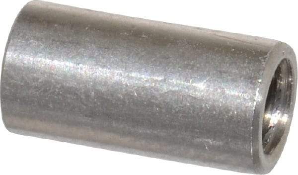 Electro Hardware - #10-32, 1/2" OAL, Stainless Steel Round Fully Threaded Female Circuit Board Standoffs - 1" Thread Depth, 1/2" Body Length, Bright Finish - Makers Industrial Supply