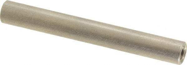 Electro Hardware - #10-32, 2" OAL, 1/4" Across Flats, Stainless Steel Round Fully Threaded Female Circuit Board Standoffs - 1" Thread Depth, 2" Body Length, Bright Finish - Makers Industrial Supply