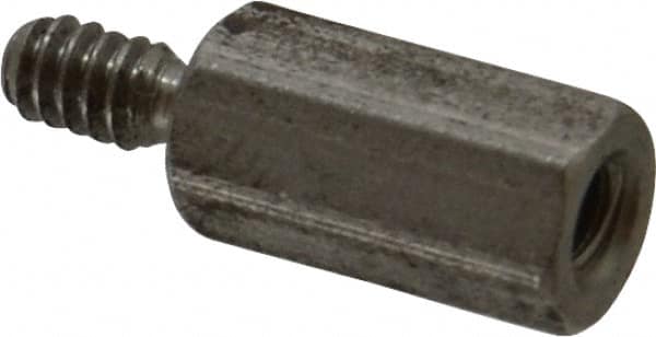 Electro Hardware - #6-32, 3/4" OAL, 1/4" Across Flats, Stainless Steel Hex Male/Female Circuit Board Standoffs - 3/8" Thread Depth, 1/2" Body Length, Bright Finish - Makers Industrial Supply