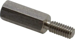 Electro Hardware - #8-32, 1" OAL, 1/4" Across Flats, Stainless Steel Hex Male/Female Circuit Board Standoffs - 7/16" Thread Depth, 5/8" Body Length, Bright Finish - Makers Industrial Supply