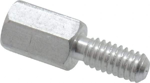 Electro Hardware - #8-32, 3/4" OAL, 1/4" Across Flats, Aluminum Hex Male/Female Circuit Board Standoffs - 7/16" Thread Depth, 3/8" Body Length, Bright Finish - Makers Industrial Supply