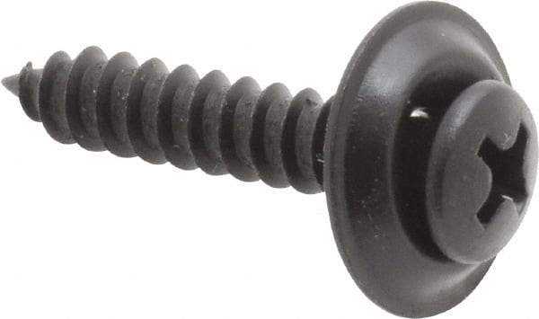 Value Collection - #10 Sems Oval Head Phillips Sheet Metal Screw - Steel, 1" OAL, Grade 2 - Makers Industrial Supply