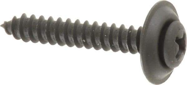 Value Collection - #10 Sems Oval Head Phillips Sheet Metal Screw - Steel, 1-1/4" OAL, Grade 2 - Makers Industrial Supply