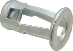 Au-Ve-Co Products - 1/4-20 UNC Thread, Zinc Plated, Steel, Screwdriver Installed Rivet Nut - 3/16 to 3/8" Grip, 5/8" Flange Diam, 0.919" Long - Makers Industrial Supply