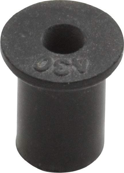 Au-Ve-Co Products - #6-32, 0.452" Diam x 0.062" Thick Flange, Rubber Insulated Rivet Nut - UNC Thread, Neoprene, 7/16" Long x 5/16" Body Diam, 1/2" OAL - Makers Industrial Supply