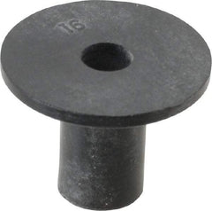 Au-Ve-Co Products - #8-32, 3/4" Diam x 0.062" Thick Flange, Rubber Insulated Rivet Nut - UNC Thread, Neoprene, 1/2" Long x 5/16" Body Diam, 0.575" OAL - Makers Industrial Supply