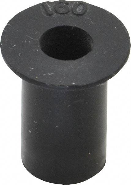 Au-Ve-Co Products - #10-32, 0.562" Diam x 0.04" Thick Flange, Rubber Insulated Rivet Nut - UNF Thread, Neoprene, 5/8" Long x 0.377" Body Diam, 0.665" OAL - Makers Industrial Supply