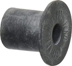 Au-Ve-Co Products - M6x1.00, 0.787" Diam x 0.051" Thick Flange, Rubber Insulated Rivet Nut - Metric Coarse Thread, Neoprene, 0.579" Long x 1/2" Body Diam, 0.63" OAL - Makers Industrial Supply