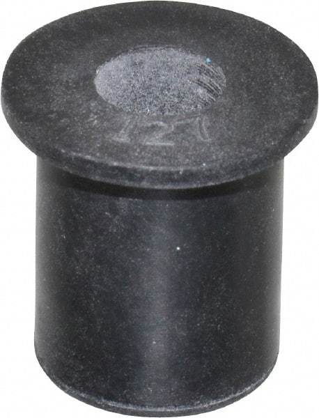 Au-Ve-Co Products - M6x1.00, 0.63" Diam x 0.051" Thick Flange, Rubber Insulated Rivet Nut - Metric Coarse Thread, Neoprene, 0.579" Long x 1/2" Body Diam, 0.63" OAL - Makers Industrial Supply