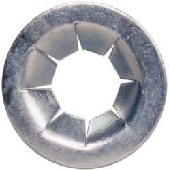 Value Collection - 7/16" OD, Spring Steel Push Nut - Zinc-Plated, 3/16" Shaft Diam - Makers Industrial Supply