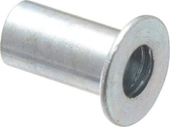 Value Collection - #8-32, 0.01 to 0.08" Grip, #2, Steel Standard Rivet Nut - Flat Head - Makers Industrial Supply