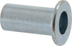 Value Collection - #10-24, 0.01 to 0.08" Grip, Steel Standard Rivet Nut - Drill Size Letter F, Flat Head - Makers Industrial Supply