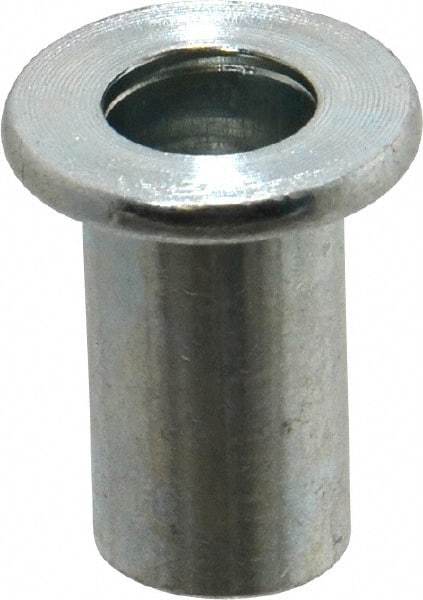 Value Collection - 3/8-16, 0.03 to 0.115" Grip, 1/2" Drill, Steel Standard Rivet Nut - Flat Head - Makers Industrial Supply