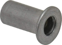 Value Collection - #8-32, 0.01 to 0.08" Grip, #2, Aluminum Standard Rivet Nut - Flat Head - Makers Industrial Supply