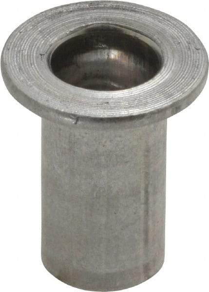 Value Collection - 5/16-18, 0.03 to 0.115" Grip, 27/64" Drill, Aluminum Standard Rivet Nut - Flat Head - Makers Industrial Supply