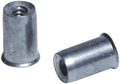 Marson - #6-32, 3/8" OAL, Thread-Sert Threaded Insert - 0.221" Hole Diam, 1/4" Head Diam, Steel - Makers Industrial Supply