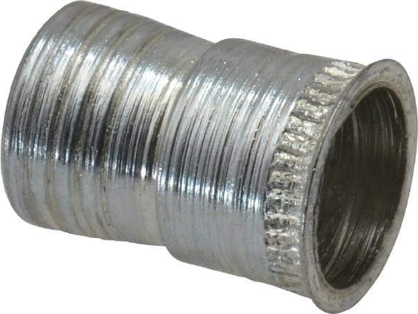 Marson - #8-32, 3/8" OAL, Thread-Sert Threaded Insert - 1/4" Hole Diam, 0.282" Head Diam, Steel - Makers Industrial Supply