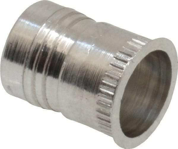 Marson - #10-24, 3/8" OAL, Thread-Sert Threaded Insert - 0.281" Hole Diam, 0.314" Head Diam, Aluminum - Makers Industrial Supply