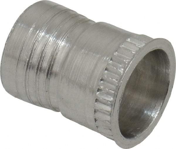 Marson - #10-32, 3/8" OAL, Thread-Sert Threaded Insert - 0.281" Hole Diam, 0.314" Head Diam, Aluminum - Makers Industrial Supply