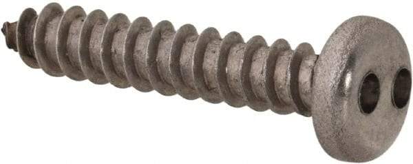 Made in USA - #6 Pan Head Spanner Sheet Metal Screw - Stainless Steel, 3/4" Length Under Head, Grade 18-8 - Makers Industrial Supply