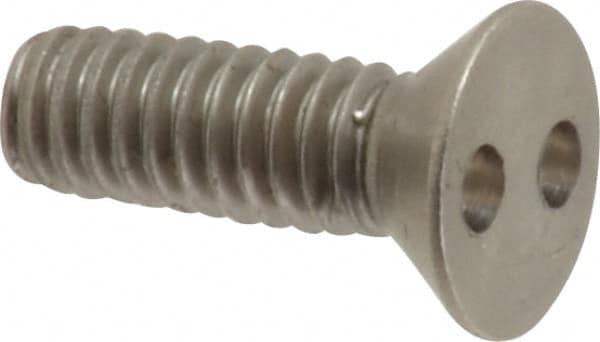 Made in USA - #8-32 UNC, 1/2" OAL Spanner Drive Machine Screw - Flat Head, Grade 18-8 Stainless Steel, Uncoated, Without Washer - Makers Industrial Supply