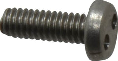 Made in USA - #8-32 UNC, 1/2" OAL Spanner Drive Machine Screw - Pan Head, Grade 18-8 Stainless Steel, Uncoated, Without Washer - Makers Industrial Supply