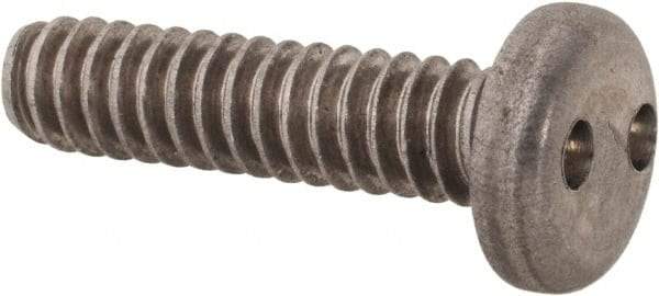 Made in USA - #10-24 UNC, 3/4" OAL Spanner Drive Machine Screw - Pan Head, Grade 18-8 Stainless Steel, Uncoated, Without Washer - Makers Industrial Supply