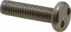 Made in USA - #10-32 UNF, 3/4" OAL Spanner Drive Machine Screw - Pan Head, Grade 18-8 Stainless Steel, Uncoated, Without Washer - Makers Industrial Supply