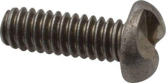 Made in USA - 1/4-20 UNC, 3/4" Length Under Head One Way Drive Machine Screw - Round Head, Grade 18-8 Stainless Steel, Uncoated, Without Washer - Makers Industrial Supply