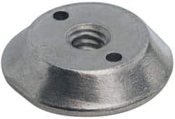 Made in USA - 1/4-20, Alloy Steel, Zinc Plated, Right Hand Spherical Fixture Nut - 1/4" High - Makers Industrial Supply