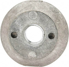 Made in USA - 5/16-18, Alloy Steel, Zinc Plated, Right Hand Spherical Fixture Nut - 1/4" High - Makers Industrial Supply