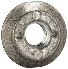 Made in USA - 3/8-16, Alloy Steel, Zinc Plated, Right Hand Spherical Fixture Nut - 1/4" High - Makers Industrial Supply