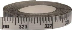 Made in USA - 30 Ft. Long x 1/2 Inch Wide, 1/16 Inch Graduation, Silver, Mylar Adhesive Tape Measure - Reads Right to Left, Horizontal Scale - Makers Industrial Supply