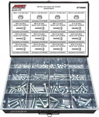 Value Collection - 200 Piece Steel Hex Head Cap Screws - M8 to M16 Thread, Grade 2 - Makers Industrial Supply