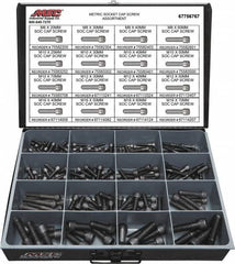 Value Collection - 168 Piece Alloy Steel Socket Head Cap Screws - M8 to M16 Thread - Makers Industrial Supply