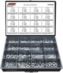 Value Collection - 1/4-20 to 3/4-16 Thread, 425 Piece Steel Nut Assortment - Grade 2 - Makers Industrial Supply