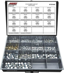 Value Collection - 1/4-20 to 5/8-18 Thread, 435 Piece Steel Nut Assortment - Grade 2 - Makers Industrial Supply