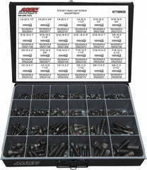 Value Collection - 375 Piece Alloy Steel Socket Head Cap Screws - 1/4-20 to 5/8-11 Thread - Makers Industrial Supply