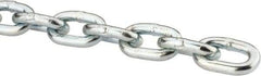 Peerless Chain - 1/4" Welded Proof Coil Chain - 1,300 Lb Capacity, Grade 30, Carbon Steel, Zinc Plated Finish - Makers Industrial Supply