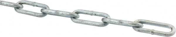 Peerless Chain - #2 Welded Straight Link Coil Chain - 310 Lb Capacity, Steel, Zinc Plated Finish - Makers Industrial Supply