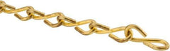 Made in USA - 0.135" Diam Brass Single Jack Chain - 34 Lb Load Limit, 13 Links per Foot, #10 - Makers Industrial Supply